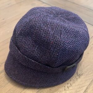 Mucros Weavers Ladies Tweed Flapper Cap Purple, Size Medium